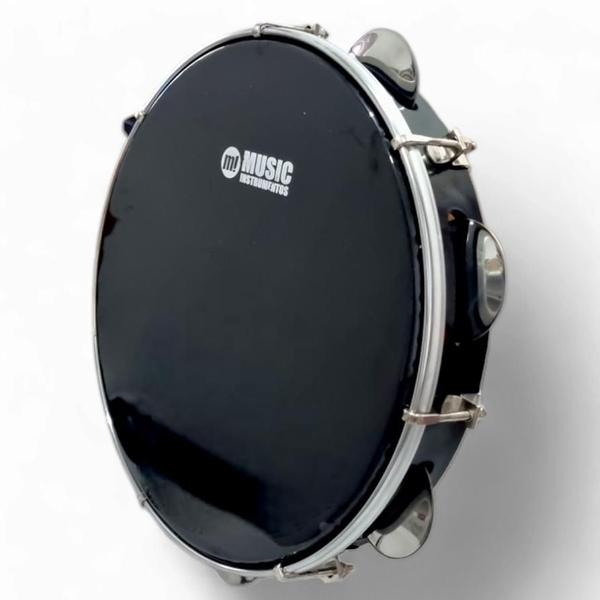 Imagem de Pandeiro Profissional Phx 10” Abs Preto E Cromado Music Instrumentos