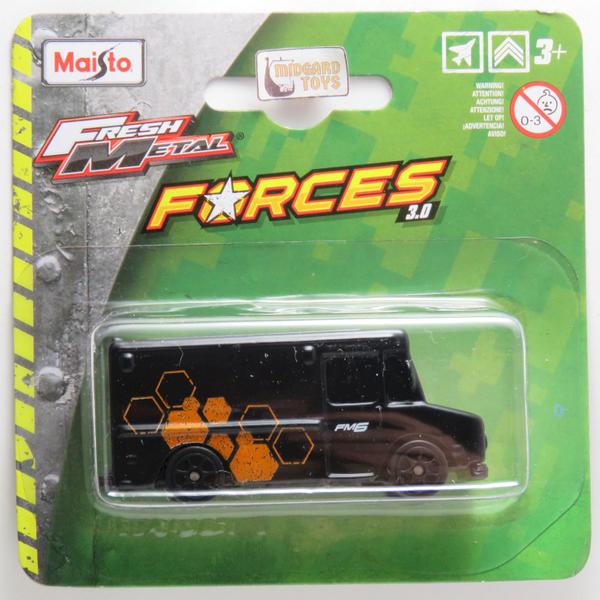 Imagem de Panel Van Truck Militar Preto FM6 - Forces 3.0 - 1/64 - Maisto