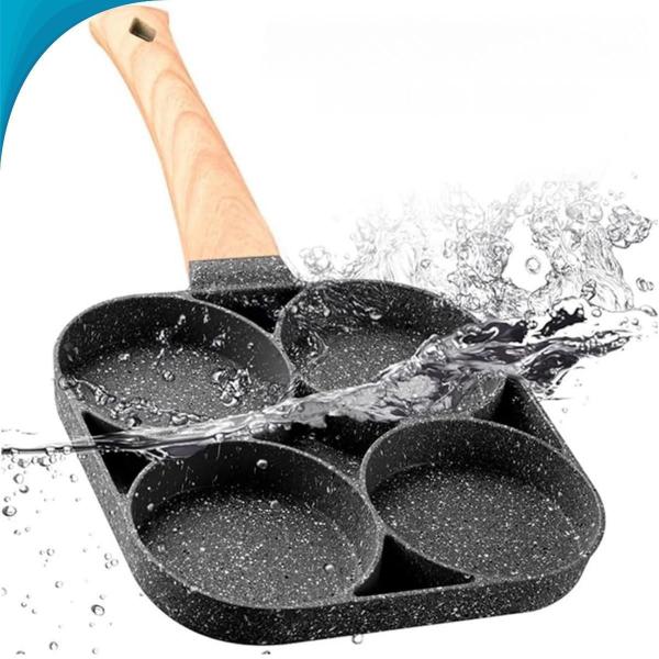 Panela 4 Partições Antiaderente Fritar Ovos E Bacon - Zonne Imagem de Panela 4 Partições Antiaderente Fritar Ovos E Bacon