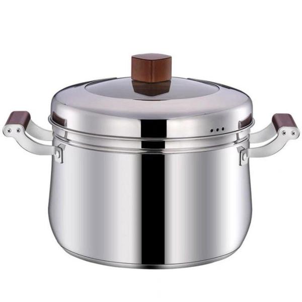 Imagem de Panela a Vapor de Inox com Tampa e Cesto de Cozimento 26cm