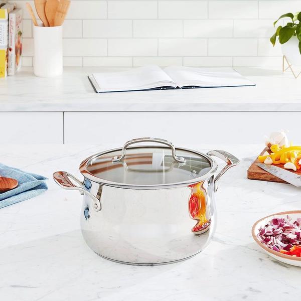 Panela Aço Inox Cuisinart Contour 5 Litros Com Tampa 445-22 Imagem de Panela Aço Inox Cuisinart Contour 5 Litros Com Tampa 445-22