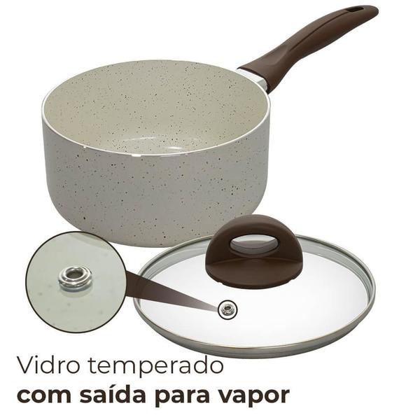 Imagem de Panela Antiaderente Cerâmica Vanilla 16Cm Brinox