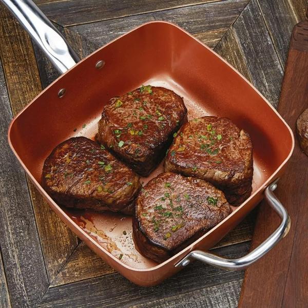 Panela Antiaderente Faz Tudo Bolo/pipoca/assados/grelha - CAÇAROLA FRIGIDEIRA FRITADEIRA Imagem de Panela Antiaderente Faz Tudo Bolo/pipoca/assados/grelha