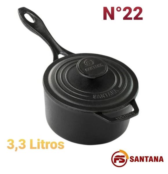 Imagem de Panela Cabo De Ferro N22 P/ fogão A Gás , Lenha e Cooktop Indução