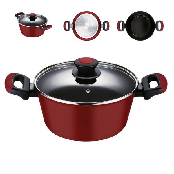 Panela Caçarola Antiaderente Cerâmica Fundo Indução 24cm Oxford Em Alumínio Forjado Imagem de Panela Caçarola Antiaderente Cerâmica Fundo Indução 24cm Oxford Em Alumínio Forjado