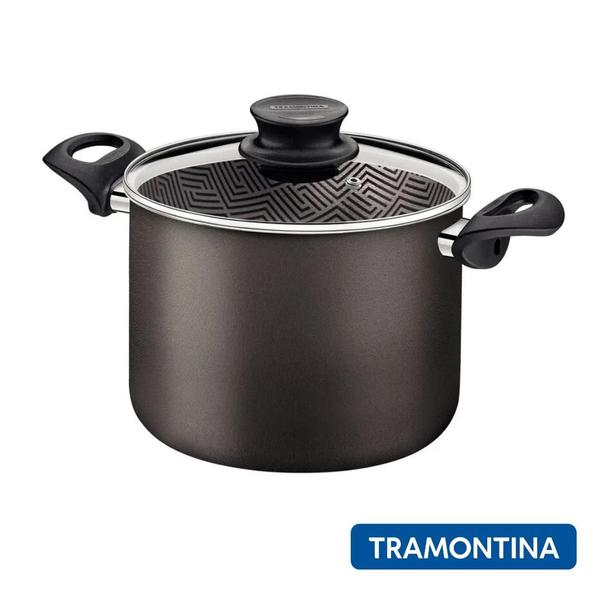 Panela Caçarola Caldeirão Tramontina Avulsa Antiaderente Com Tampa Paris 24cm 7,1 Litros Não Gruda Imagem de Panela Caçarola Caldeirão Tramontina Avulsa Antiaderente Com Tampa Paris 24cm 7,1 Litros Não Gruda