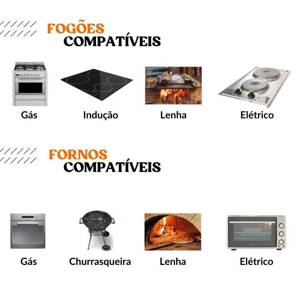 Imagem de Panela Caçarola Ferro Fundido Com Tampa de Alumínio 16L 40Cm  