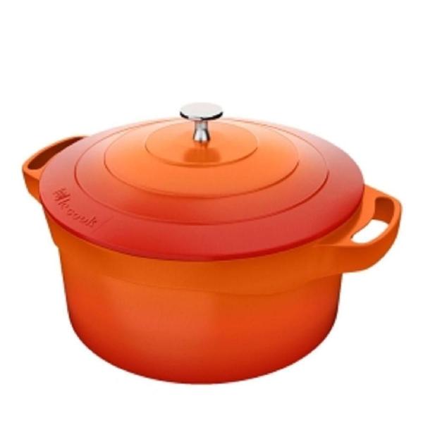 Imagem de Panela Caçarola Le Cook Com Revestimento Cerâmico Laranja 28cm Lc1804