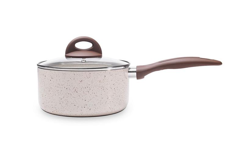 Panela Ceramic Life Granada Vanilla em Alumínio Antiaderente Cerâmico e Indução 1,5L 18x9cm - Brinox Imagem de Panela Ceramic Life Granada Vanilla em Alumínio Antiaderente Cerâmico e Indução 1,5L 18x9cm - Brinox