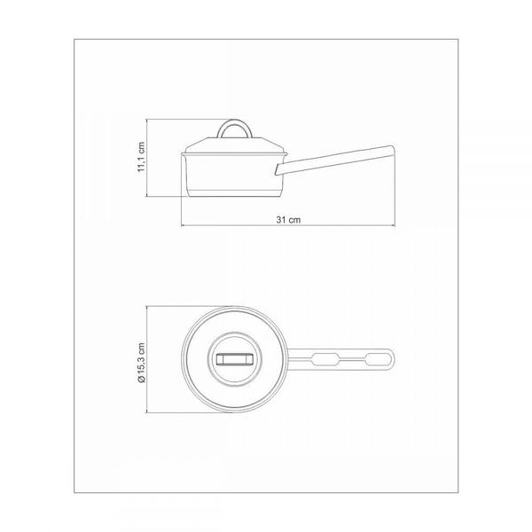 Imagem de Panela Cocotte Tramontina em Aço Inox com Tampa e Cabo 14 cm - 62501140