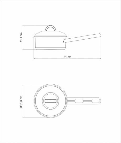 Imagem de Panela Cocotte Tramontina Solar em Aço Inox Fundo Triplo com Tampa e Cabo 14 cm 1,1 L