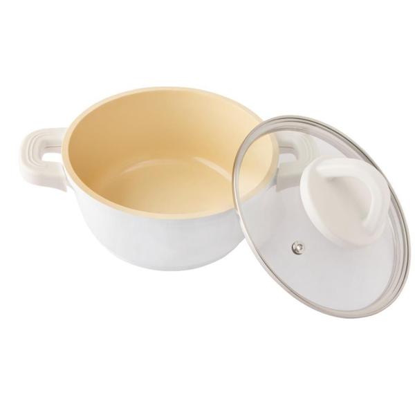 Panela Cook 24Cm Revestimento Cerâmico Bege Tampa De Vidro - Clink Imagem de Panela Cook 24Cm Revestimento Cerâmico Bege Tampa De Vidro