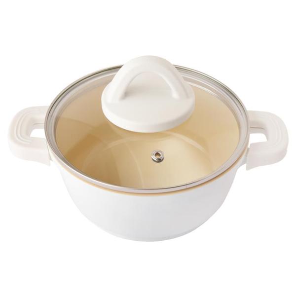 Panela Cook 24Cm Revestimento Cerâmico Bege Tampa De Vidro - Clink Imagem de Panela Cook 24Cm Revestimento Cerâmico Bege Tampa De Vidro