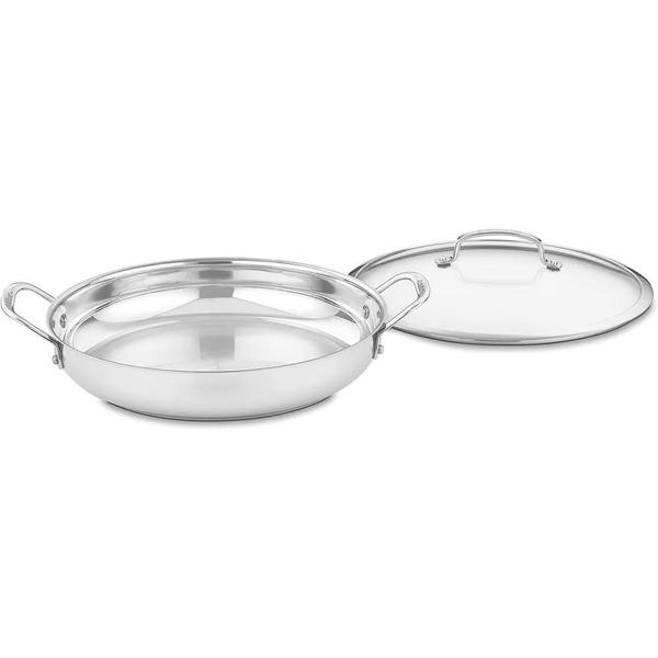 Panela cuisinart em aço inox com tampa 30cm 425-30d Imagem de Panela cuisinart em aço inox com tampa 30cm 425-30d