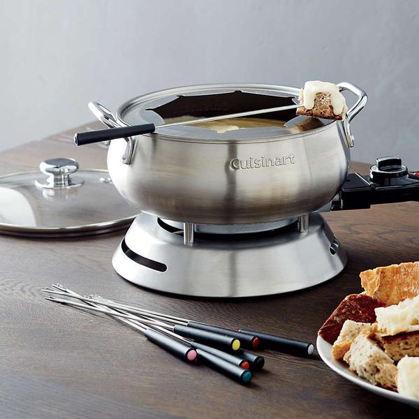 Imagem de Panela cuisinart para fondue + acessórios em aço inox 220v cfo-50cbbrb