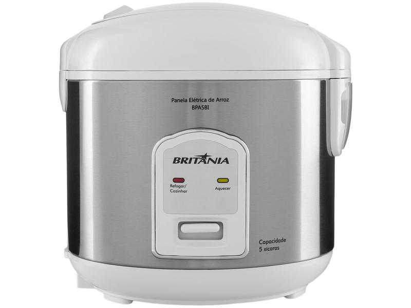 Panela de Arroz Elétrica Britânia BPA5BI - 400W 5 Xícaras Panela de Arroz Elétrica Britânia BPA5BI - 400W 5 Xícaras