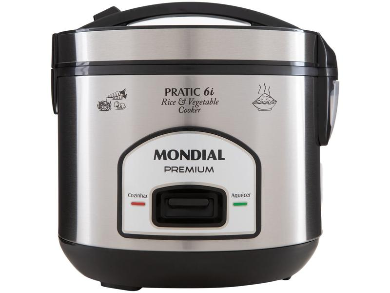 Panela de Arroz Elétrica Mondial Pratic PE-43-6X - 6 Xícaras 500W Panela de Arroz Elétrica Mondial Pratic PE-43-6X - 6 Xícaras 500W