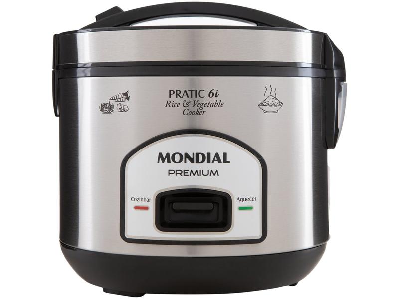 Panela de Arroz Elétrica Mondial Pratic PE-43-6X - 6 Xícaras 500W