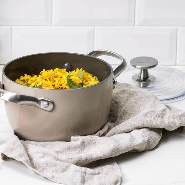 Imagem de Panela de Cerâmica Antiaderente GreenPan Healthy Ceramic 2QT - Para Arroz, Sopas e Mais