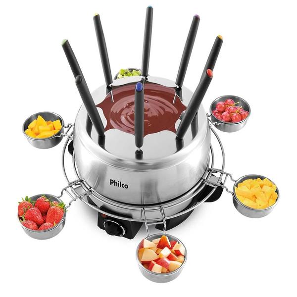 Imagem de Panela de Fondue Philco 2,3 Litros Prata PPE03I  127 Volts