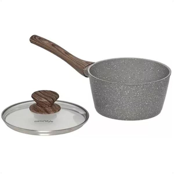 Panela De Indução Cerâmica Antiaderente 16cm Com Tampa Vidro - Mimo Imagem de Panela De Indução Cerâmica Antiaderente 16cm Com Tampa Vidro