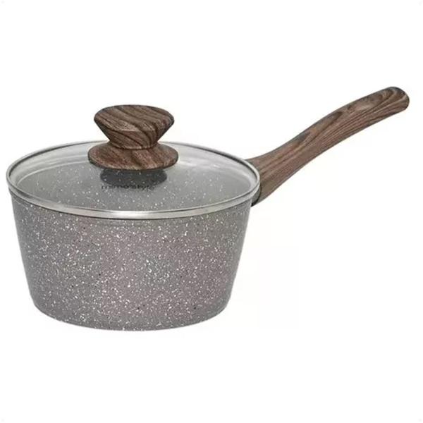 Panela De Indução Cerâmica Antiaderente 16cm Com Tampa Vidro - Mimo Imagem de Panela De Indução Cerâmica Antiaderente 16cm Com Tampa Vidro