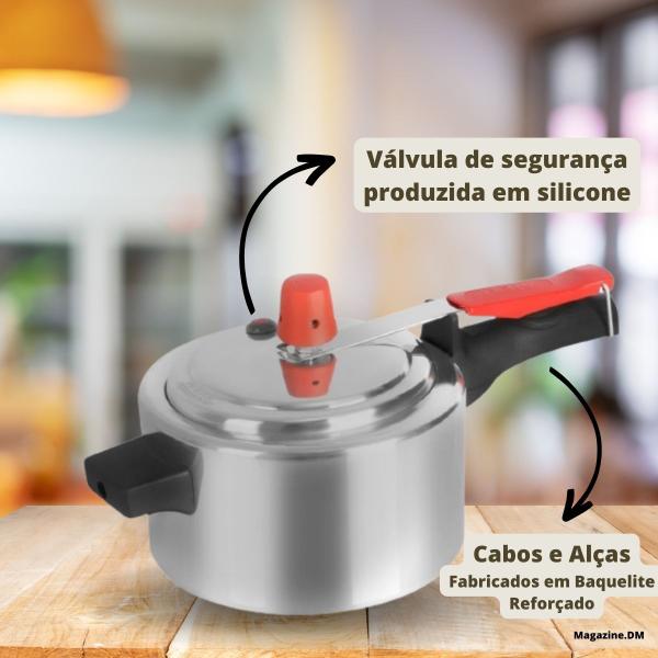 Imagem de Panela De Pressao 2 Litros Aluminio Polida Eirilar