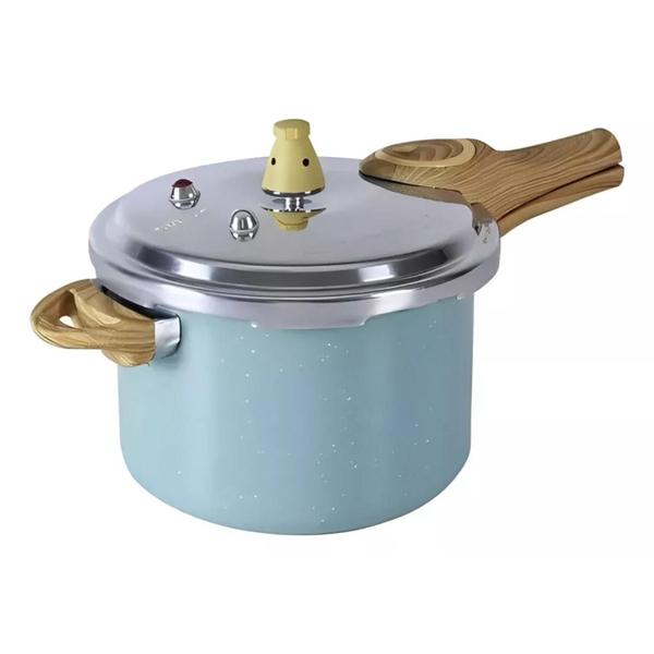 Imagem de Panela de Pressão 4,2 L Verde Ceramic Life Pressure Brinox