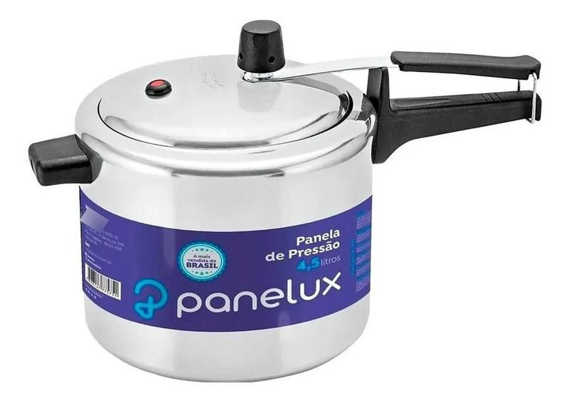 Panela De Pressão 4,5 Litros Panelux Classic Polida Alumínio Panela De Pressão 4,5 Litros Panelux Classic Polida Alumínio