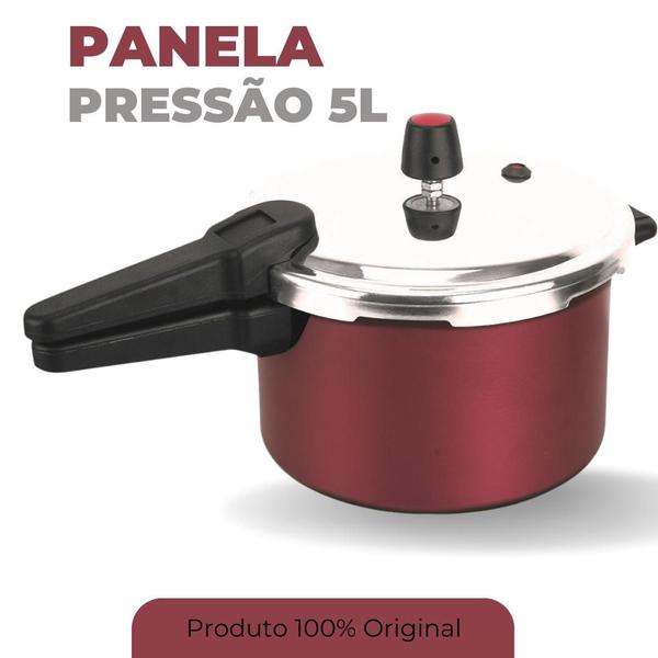 Imagem de Panela De Pressão 5L Fechamento Externo Antiaderente Color