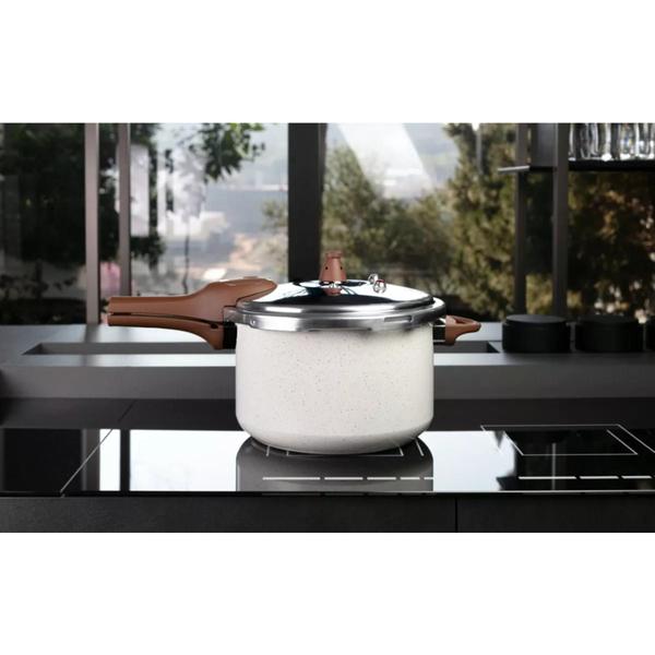 Imagem de Panela de Pressão 6,8L Ceramic Life Pressure Brinox Vanilla