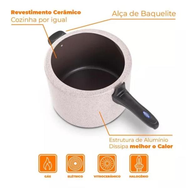 Imagem de Panela De Pressão Antiaderente 4,5L Cerâmica 7239/170 BRINOX