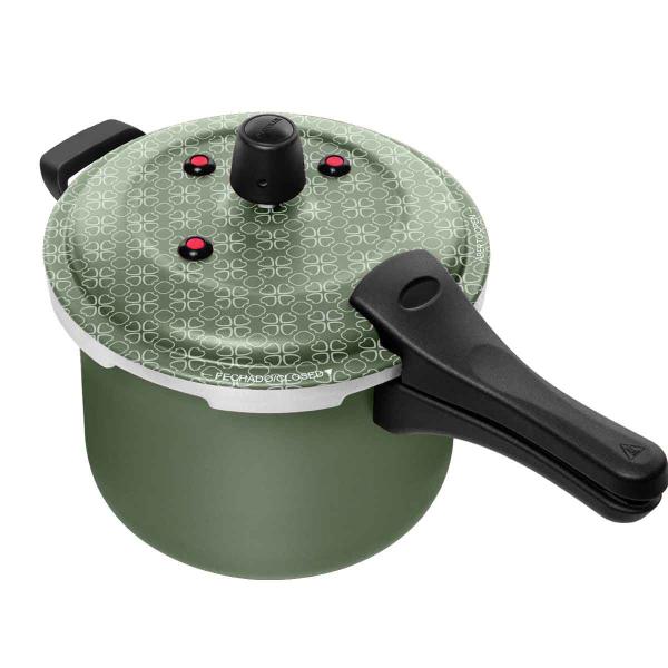 Panela De Pressão Antiaderente Fecho Externo 5 Litros Verde Patolux Imagem de Panela De Pressão Antiaderente Fecho Externo 5 Litros Verde Patolux