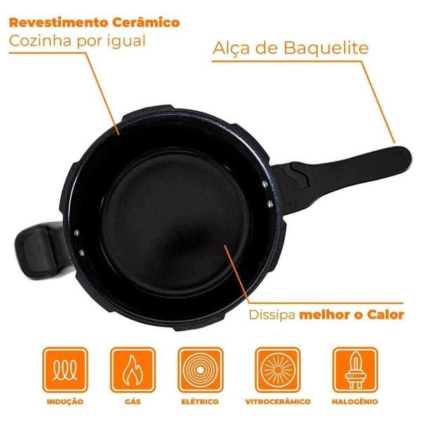 Imagem de Panela de pressao brinox c/ inducao 5,4l ptf - 4954/102