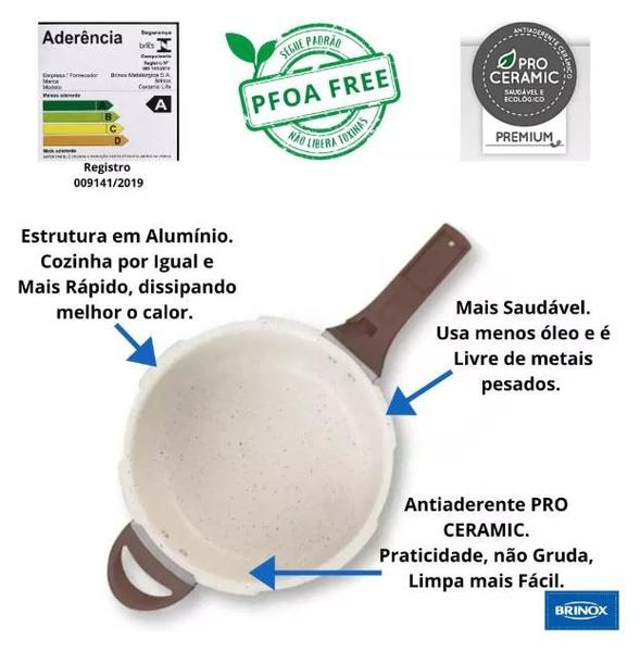 Imagem de Panela de Pressão Ceramic Life Fundo Indução 4,2L Brinox