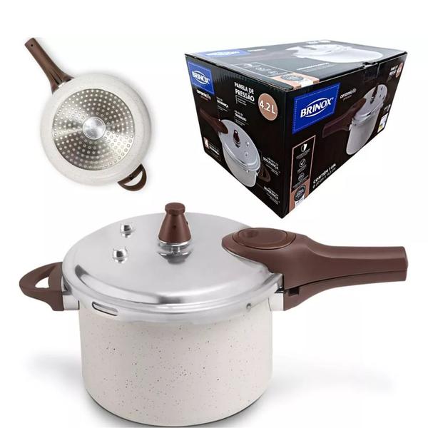 Imagem de Panela de Pressão Ceramic Life Fundo Indução 4,2L Brinox