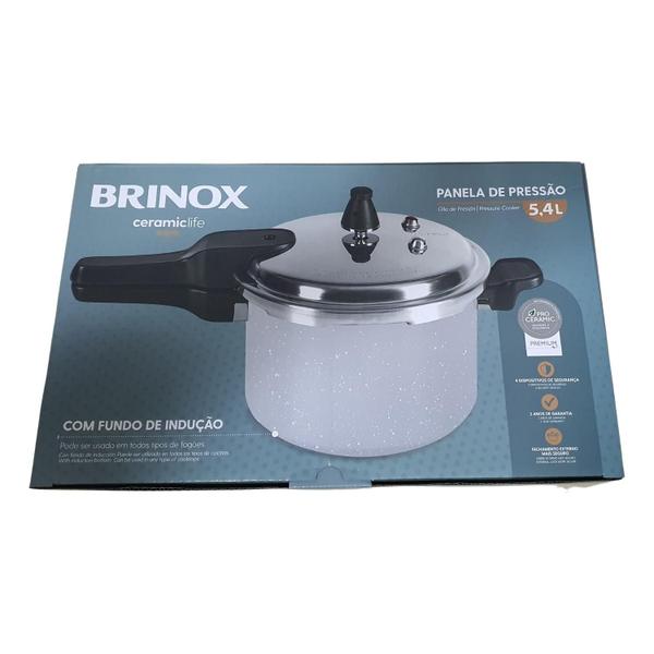 Imagem de Panela de Pressão Cinza Indução Super de 5,4L BRINOX