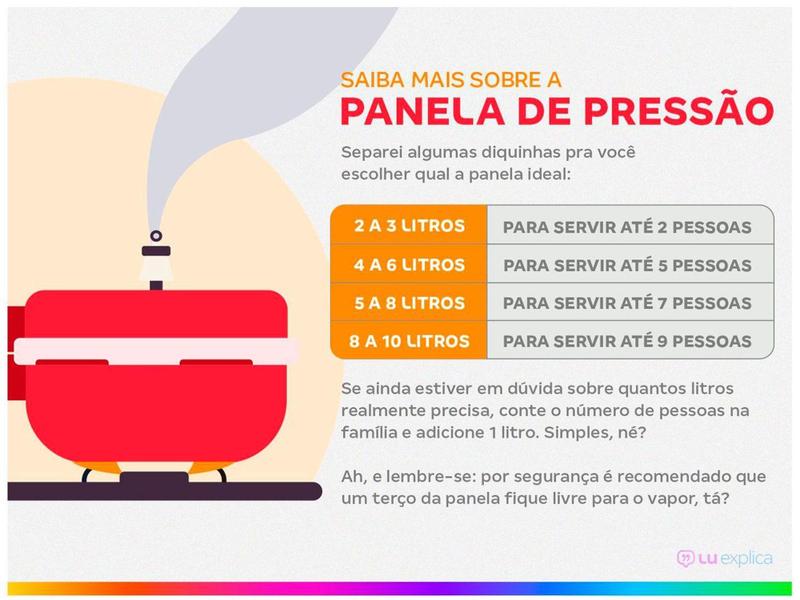 Imagem de Panela de Pressão Clock Original Polida 4,5L - com Fechamento Interno