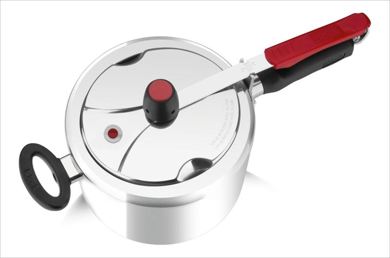 Panela De Pressão Clock Polida Fechamento Interno 4,5L - Ofertamo Imagem de Panela De Pressão Clock Polida Fechamento Interno 4,5L