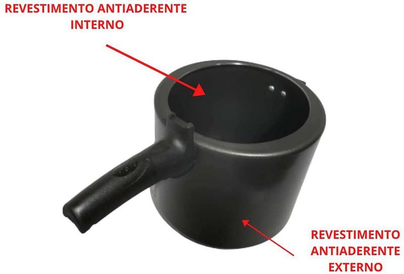 Panela de pressao eiriflon preta 4,5 lts anti-aderente - eirilar Imagem de Panela de pressao eiriflon preta 4,5 lts anti-aderente - eirilar