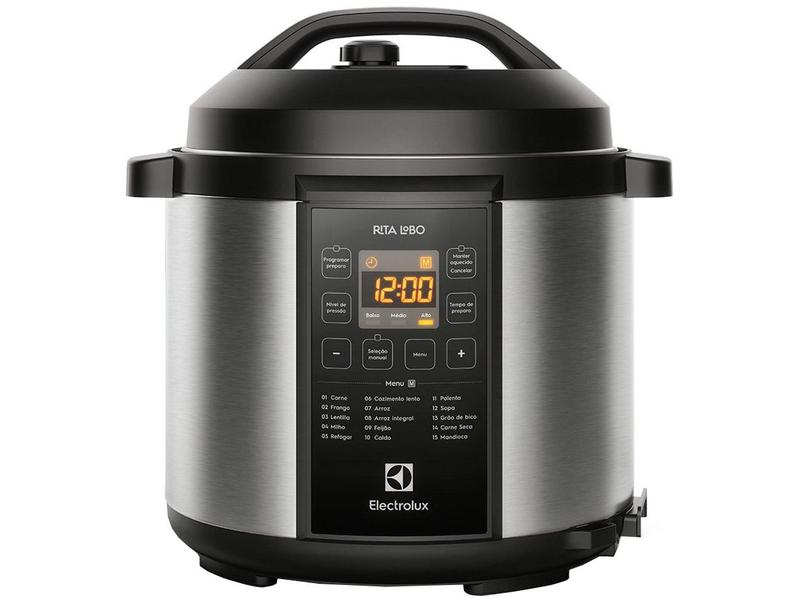 Panela de Pressão Elétrica 6L Electrolux PCC20 4340AJBR483 Rita Lobo Panela de Pressão Elétrica 6L Electrolux PCC20 4340AJBR483 Rita Lobo