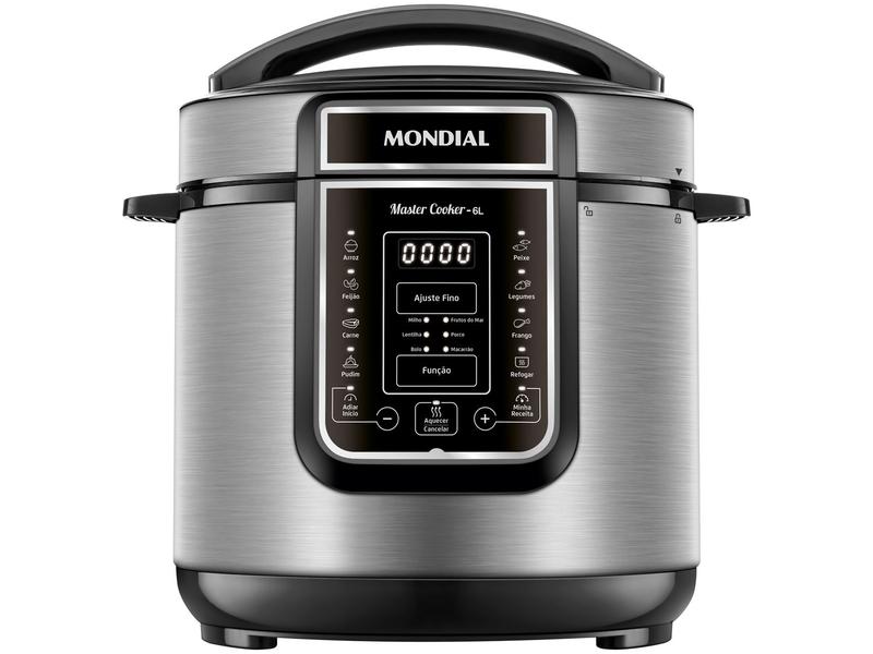 Panela de Pressão Elétrica 6L Mondial Digital Master Cooker PE-60-6L-I Panela de Pressão Elétrica 6L Mondial Digital Master Cooker PE-60-6L-I