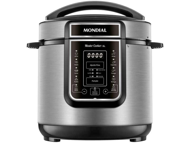 Panela de Pressão Elétrica 6L Mondial Digital Master Cooker PE-60-6L-I Panela de Pressão Elétrica 6L Mondial Digital Master Cooker PE-60-6L-I