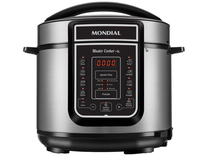 Panela de Pressão Elétrica Digital Mondial 5L - 900W Digital Master Cooker PE-38 Panela de Pressão Elétrica Digital Mondial 5L - 900W Digital Master Cooker PE-38