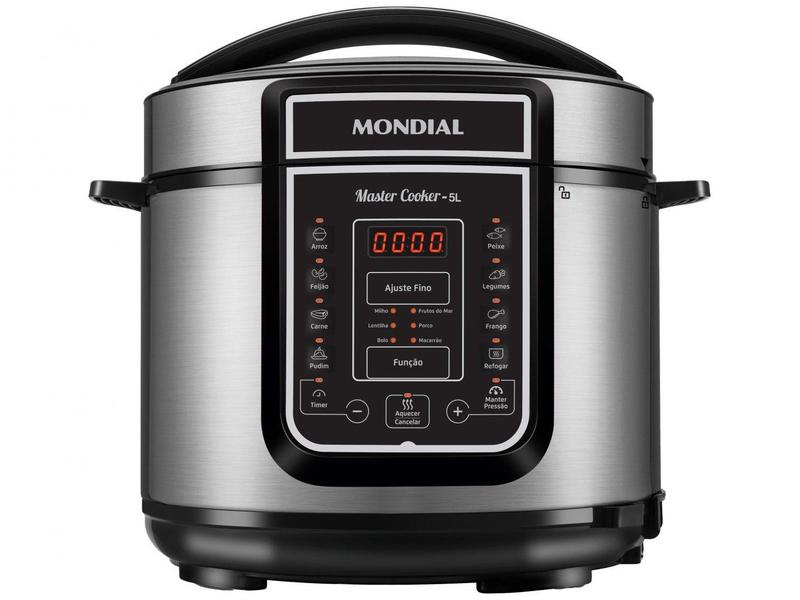 Panela de Pressão Elétrica Digital Mondial 5L 900W Digital Master Cooker PE-38