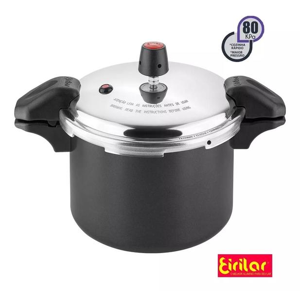 Panela de pressao fechamento externo eirilar black c/ alça 4,50 lts Imagem de Panela de pressao fechamento externo eirilar black c/ alça 4,50 lts