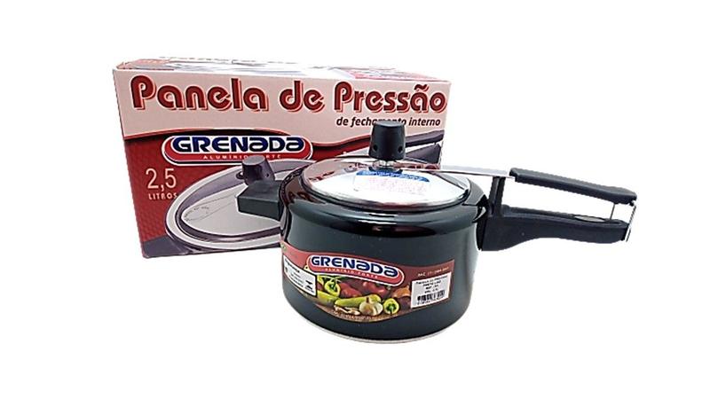 Imagem de Panela De Pressão Fechamento Interno 2,5 L Alumínio Grenada