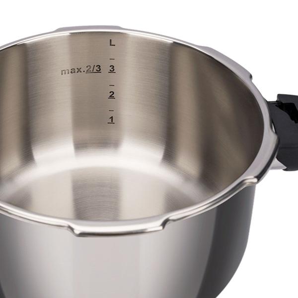 Panela de Pressão Fundo Triplo Indução 22cm Supra Brinox em Aço Inox - 4,5 L Imagem de Panela de Pressão Fundo Triplo Indução 22cm Supra Brinox em Aço Inox - 4,5 L