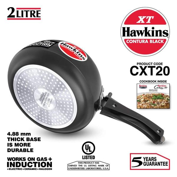 Imagem de Panela de Pressão Hawkins CXT20, 2 Litros, Preto