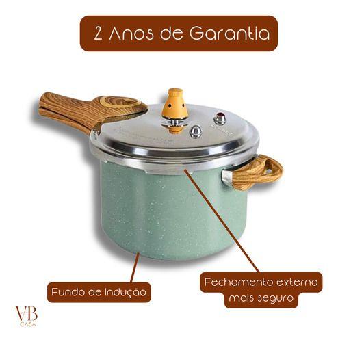 Imagem de Panela De Pressão Indução Antiaderente Cerâmico C.L Pressure Verde - Brinox